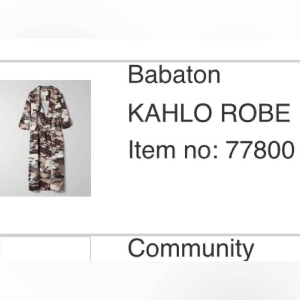 Aritiza Babaton Kahlo Robe